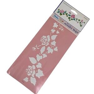 Vintage Delta Stencil Magic Small Rose Ivy Border Pre-Cut Decorative 90s Whimsy
